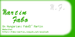 martin fabo business card